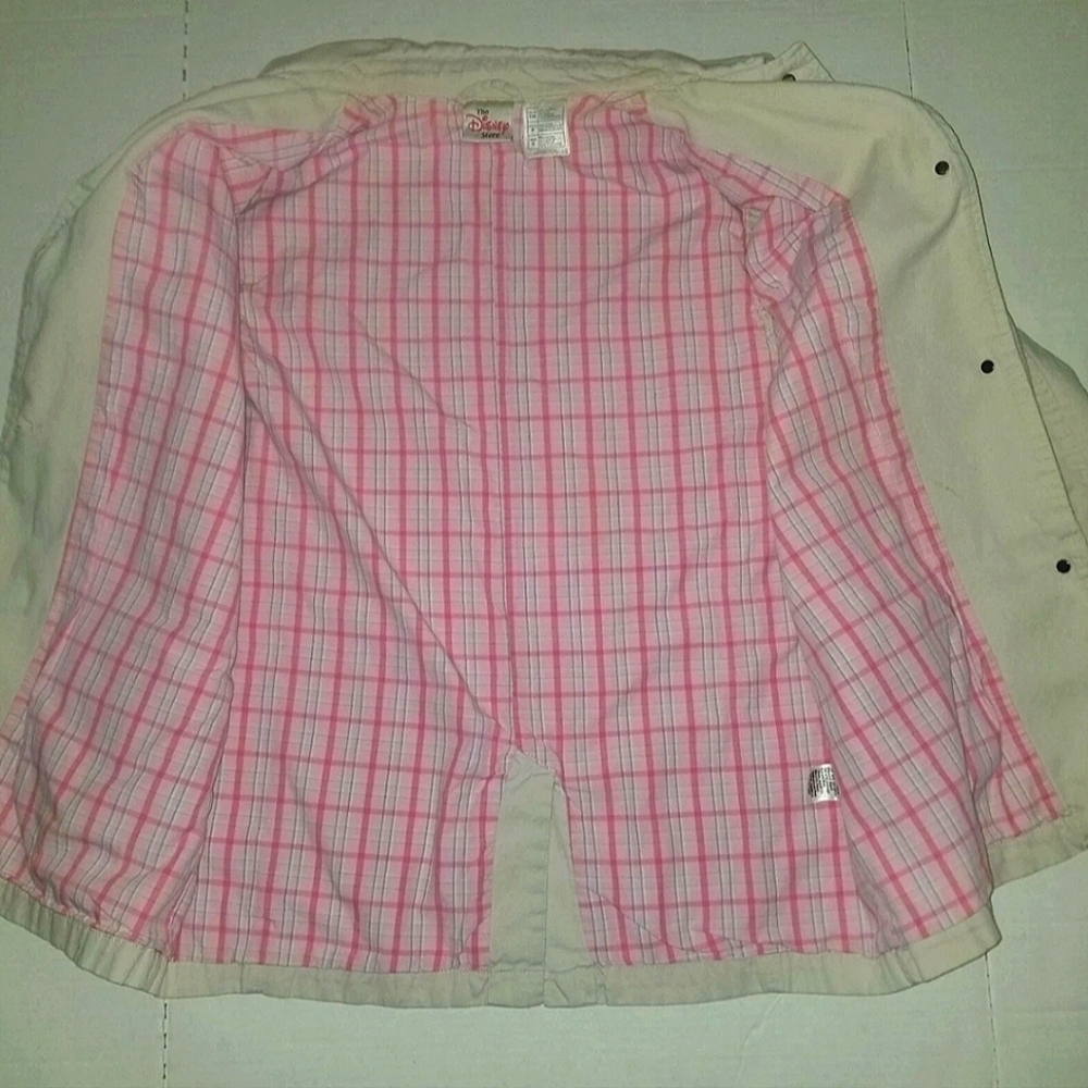 Disney Vintage Cream Utility Jacket with Eeyore Embroidered Detail Size Large - Picture 6 of 14